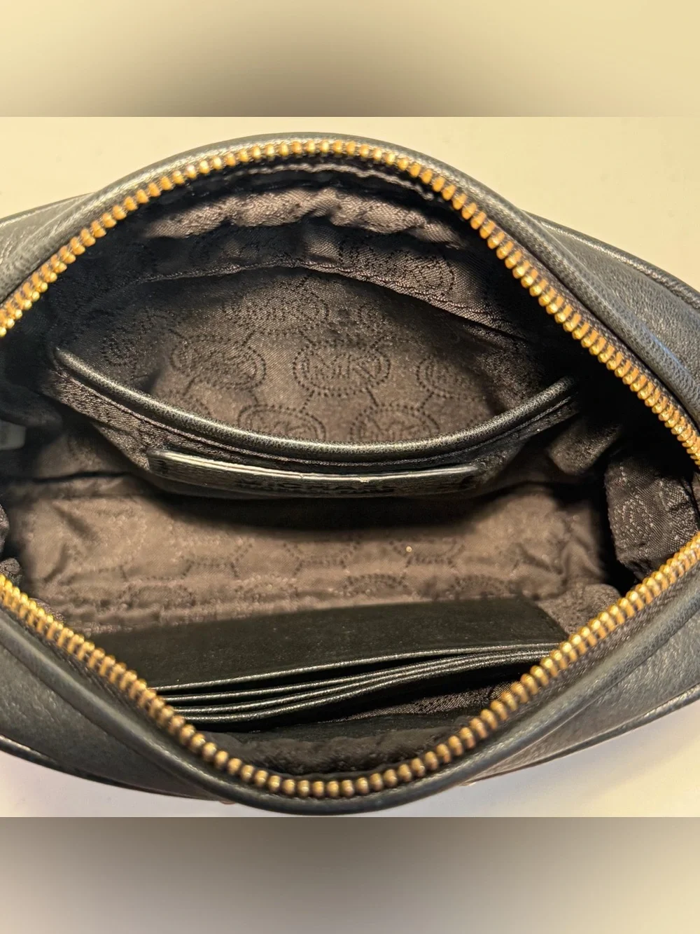 Michael Kors Black Pebbled Leather Mini Camera Crossbody Bag